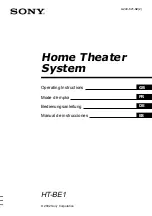 Предварительный просмотр 1 страницы Sony HT-BE1 Operating Instructions Manual