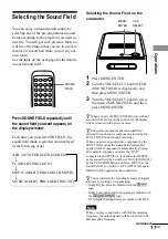 Предварительный просмотр 17 страницы Sony HT-BE1 Operating Instructions Manual