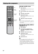 Предварительный просмотр 18 страницы Sony HT-CT100 Operating Instructions Manual