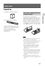 Preview for 9 page of Sony HT-CT260H Operating Instructions Manual