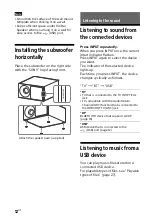 Preview for 12 page of Sony HT-CT290 Operating Instructions Manual