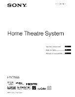 Предварительный просмотр 1 страницы Sony HT-CT350 Operating Instructions Manual