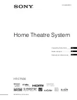 Sony HT-CT500 Operating Instructions Manual preview