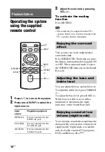 Preview for 14 page of Sony HT-CT60 Operating Instructions Manual