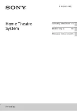 Sony HT-CT660 Operating Instructions Manual preview