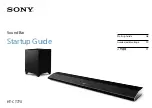 Предварительный просмотр 1 страницы Sony HT-CT770 Startup Manual