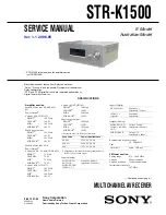 Предварительный просмотр 1 страницы Sony HT-DDW1500 Service Manual