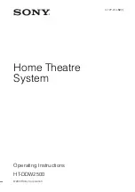 Preview for 1 page of Sony HT-DDW2500 Operating Instructions Manual