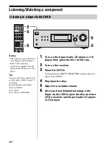 Предварительный просмотр 24 страницы Sony HT-DDW2500 Operating Instructions Manual