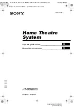 Sony HT-DDW670 Operating Instructions Manual предпросмотр