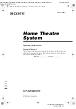 Sony HT-DDW670T Operating Instructions Manual предпросмотр