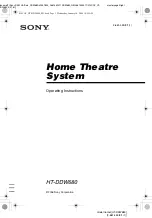 Sony HT-DDW680 Operating Instructions Manual preview