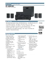 Предварительный просмотр 1 страницы Sony HT-DDW840 - Fm Stereo / Fm-am Receiver Operating Instructions