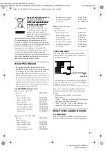 Предварительный просмотр 3 страницы Sony HT-DDW870 Operating Instructions Manual