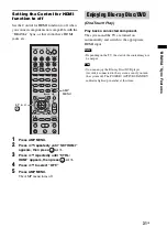 Preview for 31 page of Sony HT-FS3 Operating Instructions Manual