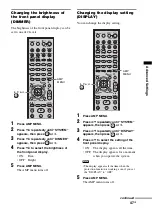 Preview for 47 page of Sony HT-FS3 Operating Instructions Manual