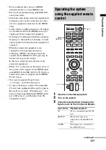 Предварительный просмотр 23 страницы Sony HT-FS30 Operating Instructions Manual