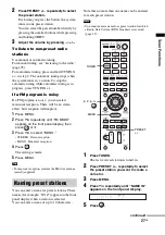 Предварительный просмотр 27 страницы Sony HT-FS30 Operating Instructions Manual