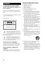 Предварительный просмотр 2 страницы Sony HT-IS100 Operating Instructions Manual