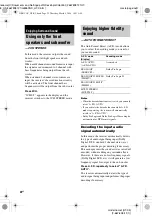 Preview for 22 page of Sony HT-K5 Operating Instructions Manual