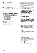 Preview for 22 page of Sony HT-M2 Operating Instructions Manual