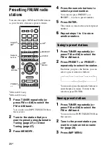 Предварительный просмотр 28 страницы Sony HT-M2 Operating Instructions Manual