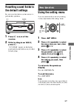 Предварительный просмотр 31 страницы Sony HT-M2 Operating Instructions Manual