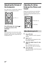 Preview for 24 page of Sony HT-MT500 Operating Instructions Manual