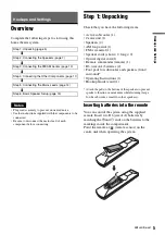 Preview for 5 page of Sony HT-RD150 Operating Instructions Manual