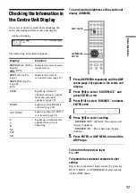 Preview for 17 page of Sony HT-RD150 Operating Instructions Manual