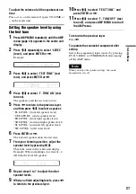 Preview for 27 page of Sony HT-RD150 Operating Instructions Manual