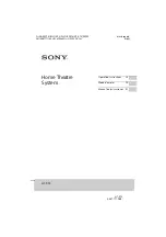 Preview for 1 page of Sony HT-RT3 Operating Instructions Manual