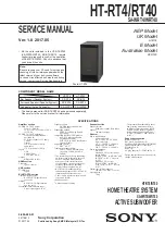 Sony HT-RT4 Service Manual предпросмотр