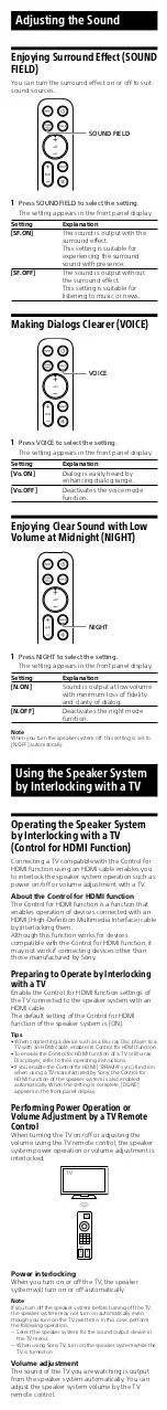 Предварительный просмотр 10 страницы Sony HT-S400 User Manual