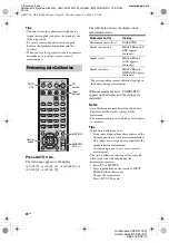 Preview for 24 page of Sony HT-SF1000 Operating Instructions Manual