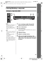 Preview for 29 page of Sony HT-SF1000 Operating Instructions Manual