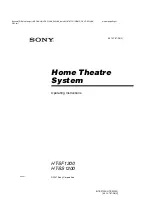 Sony HT-SF1200 Operating Instructions Manual предпросмотр