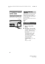 Preview for 22 page of Sony HT-SF1200 Operating Instructions Manual