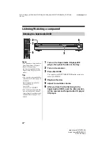 Preview for 30 page of Sony HT-SF1200 Operating Instructions Manual