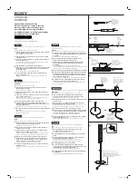 Предварительный просмотр 1 страницы Sony HT-SF1200 Speaker Stand Installation Manual