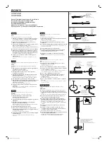 Предварительный просмотр 2 страницы Sony HT-SF1200 Speaker Stand Installation Manual