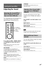 Preview for 21 page of Sony HT-SF200 Operating Instructions Manual