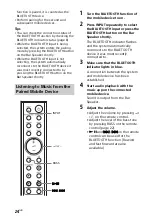 Preview for 24 page of Sony HT-SF200 Operating Instructions Manual