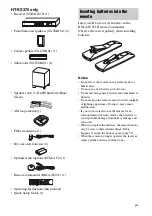 Preview for 7 page of Sony HT-SF370 Operating Instructions Manual