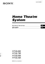 Предварительный просмотр 1 страницы Sony HT-SL500 Operating Instructions Manual