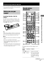 Предварительный просмотр 31 страницы Sony HT-SL500 Operating Instructions Manual