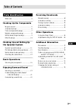 Preview for 3 page of Sony HT-SL7 Operating Instructions Manual