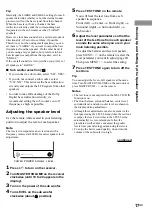 Preview for 17 page of Sony HT-SL7 Operating Instructions Manual