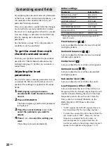 Preview for 22 page of Sony HT-SL7 Operating Instructions Manual