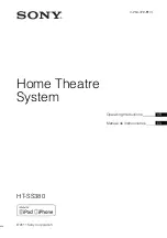 Sony HT-SS380 Operating Instructions Manual предпросмотр